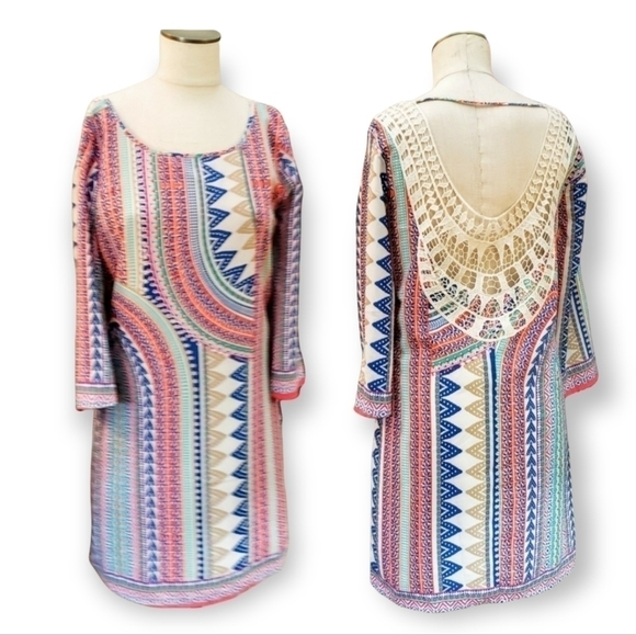 Jay long sleeve open embroidery back boho dress Size Small - Picture 10 of 10
